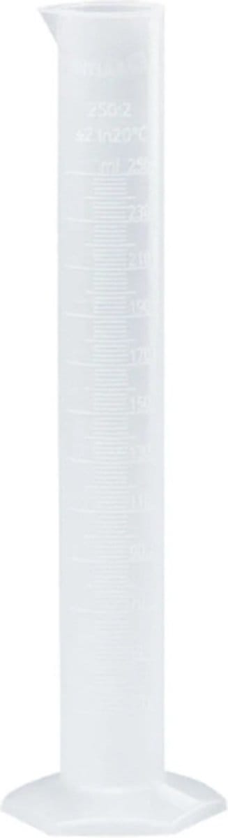 Maatcilinder 100 ml – PP kunststof – met voet – graduering 1 ml – 1 stuk