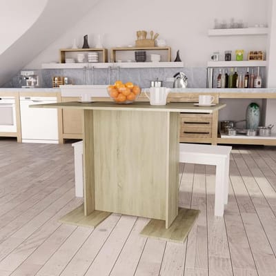 Eetkamertafel - Keukentafel - Dineren met familie - Stevig spaanplaat - 110 x 60 x 75 cm - Sonoma eiken