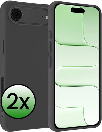 Hoesje 2 Stuks - Geschikt voor Apple iPhone Air - Sterk & Shockproof - Case Siliconen - Back Cover - Telefoon Hoes - Zwart