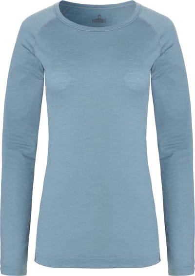NOMAD® Pure Merino Longsleeve Dames | Lichtblauw | L | Lange Mouw Thermoshirt | 100% Merinowol