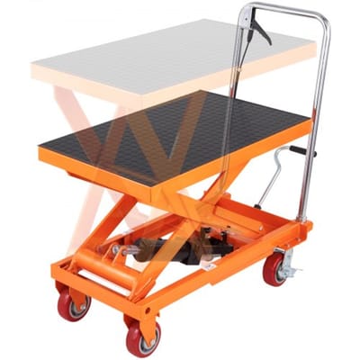 VEVOR hydraulische schaarheftafel 500 kg laadvermogen heftafelwagen 285-900 mm hefbereik heftafel werkplaats 815 x 505 mm platform schaarheftruck enkele schaar voor fabrieken magazijnen supermarkten
