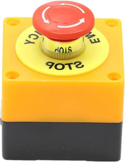 Noodstop Drukknop - Schakelaar Paddenstoel - Apparatuur Beveiligen - Directe Onderbreking - 22 mm - Rood
