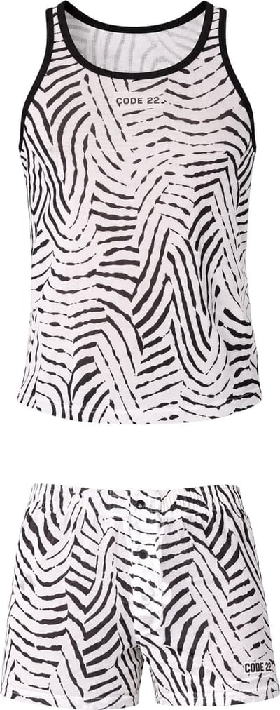 CODE 22 Multipack 1x Savanna Boxer Short + 1x Savanna Tanktop - MAAT L - Heren Ondergoed - Boxershort voor Man - Mannen Boxershort