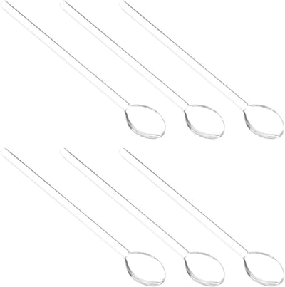 Set van 6 Borosilicaat Lepels voor Roeren, Ideaal voor Koffie, Soep en Desserts