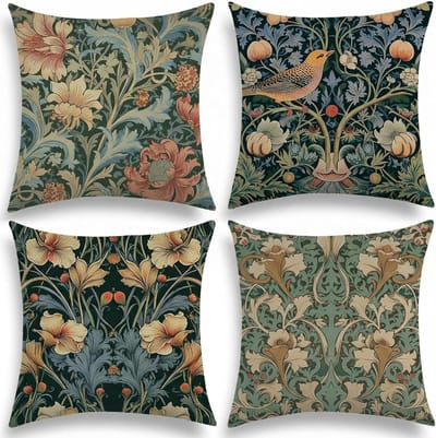 Kussenslopen Set - Decoratieve Hoezen - Woonkamer Decoratie - Verborgen Ritssluiting - 45x45 cm 4 Stuks - Meerkleurig