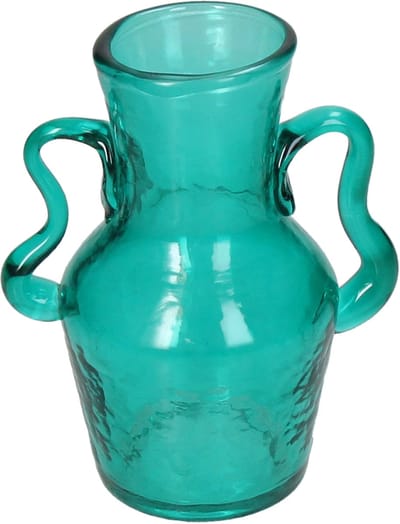 HD Collection Vaas Glas Turkoois 11x11x13.5cm