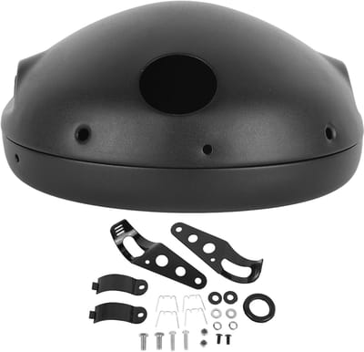 7 Inch Motorfiets Koplampbehuizing - Aluminium Sterke Bescherming - Decoratie Mat Zwarte Motorfiets Koplamp Shell Voor Motorfiets