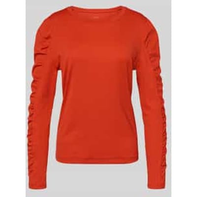 Shirt met lange pofmouwen en ronde hals