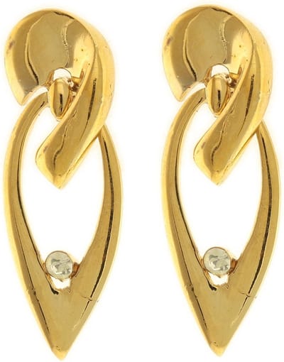 Behave - Dames oorbellen - Goudkleur hanger vloeiend design - 4 cm