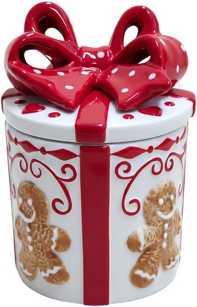 Clayre & Eef Voorraadpot Wit Keramiek Cadeautje