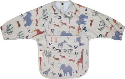 Honeybears Slab met mouwen – Waterproof slabbetje met mouw – Knutselslabber - 12 tot 36 maanden - Jungle dieren