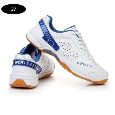 Bovista Tennisschoenen - Heren - Dames - Tenniskleding - Indoor - Outdoor - Wit & Blauw - Maat 37