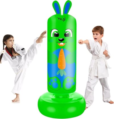 Kindersport Bokszak Konijnenpatroon - Vrijstaand Bokszakcadeau voor Jongens en Meisjes