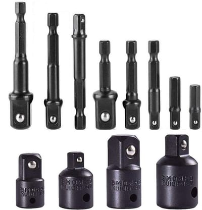 Allecto - 8 stks 1/4", 3/8", 1/2" Extension Socket Adapter Set en 4