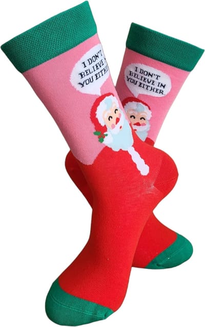 Kerstsokken - Kerstcadeau - Kerstman sokken - Kado - Grappige sokken - Leuke sokken - Vrolijke sokken - Luckyday Socks - Rode sokken - Kerst Cadeau sokken - LuckyDay Socks - Sokken waar je vrolijk van wordt - Maat 37-44