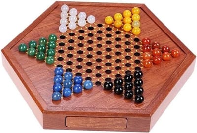 Houten Dambord Spel - Klassiek Bordspel - Familie Entertainment - Magnetisch Bord - 36cm - Bruin