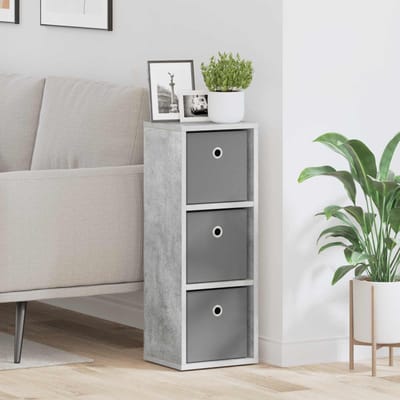 vidaXL - Dressoir - met - lade - Beton - Grijs - 25,5 - x - 22 - x - 69,5 - cm