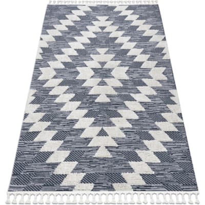 Kleden Rugsx Tapijt SEVILLA Z250A ruitjes blauw / grijs 80x150 cm