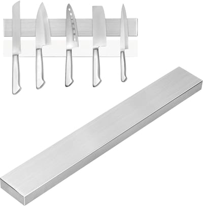 Dailygoods- Messenhouder 30 cm - Roestvrij Staal - Zelfklevend - Magnetisch Messenblok - Supersterke Magneet - Slijtvast en Waterdicht - Magneetstrip