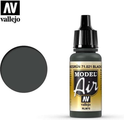 Vallejo Hobbyverf Acrylverf - 71021 Model Air Black Green - Acryl Verf flesje - 17 ml