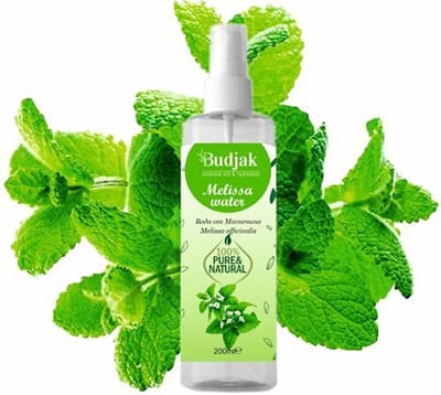 Biologische Bloemenwater van Citroenmelisse - Melissa officinalis - werkt ontstekingsremmend - tegen krampen 200 ml.