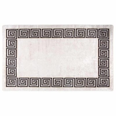 vidaXL - Vloerkleed - wasbaar - 120x180 - cm - lichtbeige