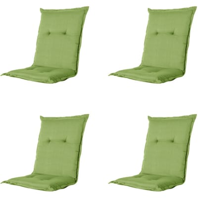 Madison - Tuinstoelkussen Lage Rug Rib lime - Ca. 105x50 cm - Set van 4