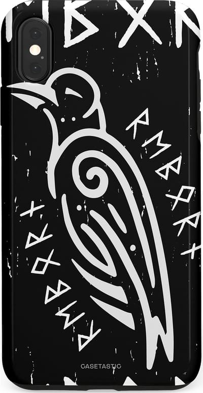 Casetastic Hoesje Geschikt voor Apple iPhone Xs Max - Stijlvolle Beschermende Duo-layer Case - Runische Symboliek