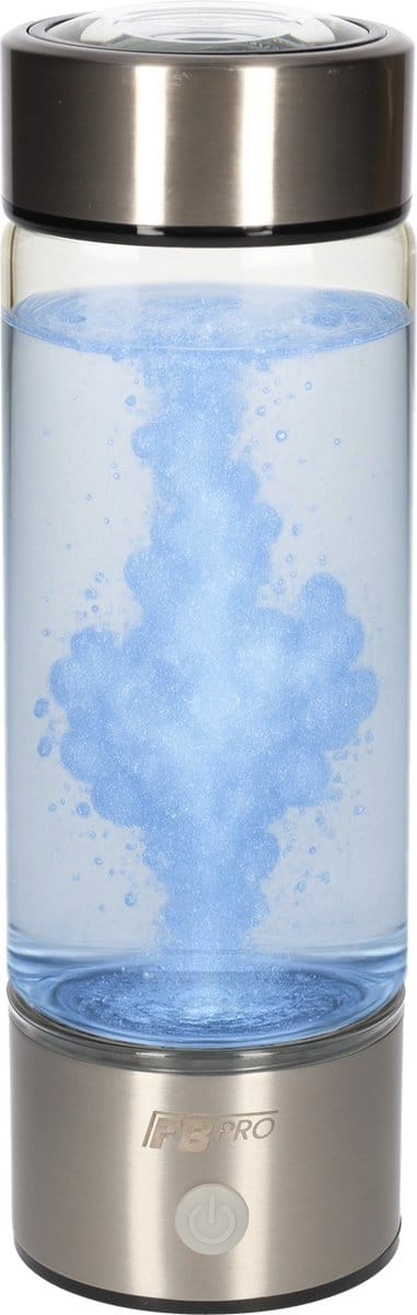 H2 Drinkfles - Hydrogen Generator Waterfles - Waterstof Generator - 500ml - Metallic Grey