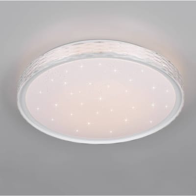 Reality Leuchten LED plafondlamp Varda, wit, Ø 39 cm, afstandsbediening