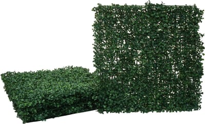 Wandtegel MCW-L78, privacyscherm windschermbekleding voor terras/balkon, 4x per stuk 50x50cm = 1m² ~ buxus groen