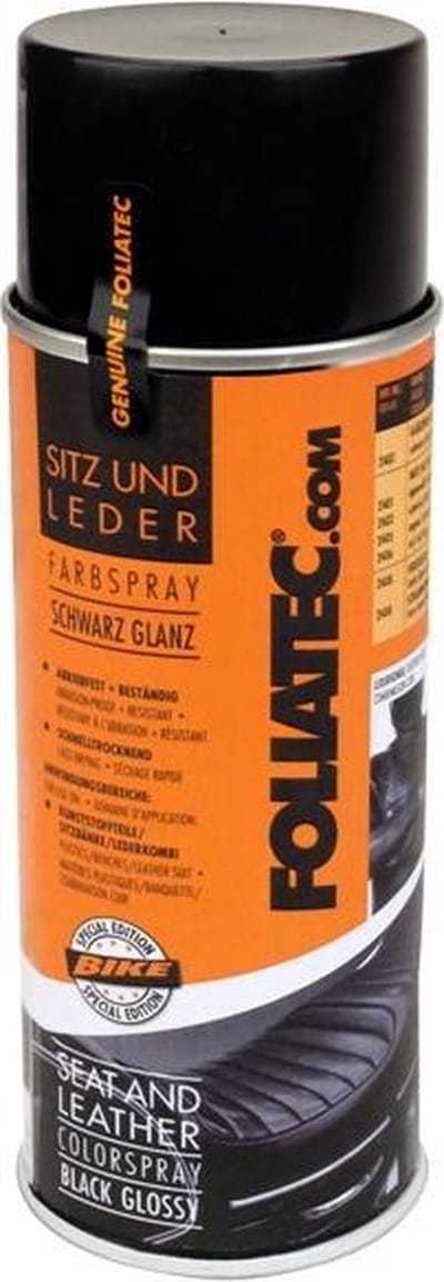 Foliatec Seat & Leather Color Spray 400 Ml Zwart (glans)