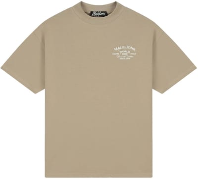 Malelions permanent vacation t-shirt in de kleur bruin.