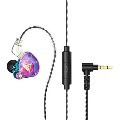 QKZ AK6 Pro 3.5mm casque filaire musique dynamique écouteur détachable câble casque crochet d'oreille violet