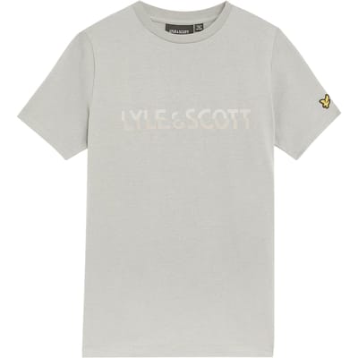 Lyle & Scott Katoenen T-shirt met kinderlogo (Sharkskin)