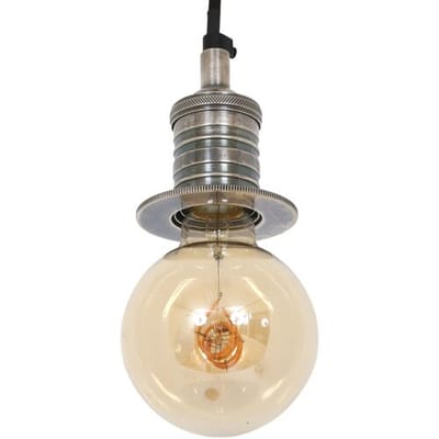 KS Verlichting Pollux antiek zilver hanglamp – aluminium hanglamp E27 elegant design
