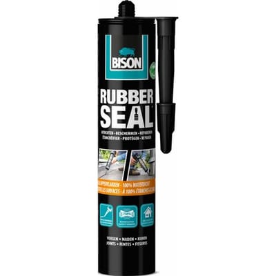 Bison Rubber Seal koker 310 gram - Rubber coating om oppervlakken waterdicht te maken, dakgoot repareren binnen en buiten, afdichten, beschermen, en repareren