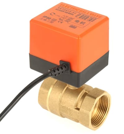 Dailygoods - Elektrisch Gemotoriseerd Kogelventiel - 2-weg Besturing - Messing Kogelklep - 220V AC - Geschikt voor Watersysteem - DN32