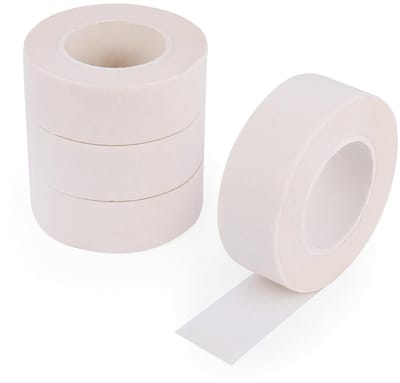 Kleurafplakband voor Schilderen, Zelfklevend, 4 Rollen, 24 mm x 20 m, Geschikt voor Kunstenaars en Spuitverf, Eenvoudig Af te Scheuren, Wit Masking Tape voor Precisiewerk