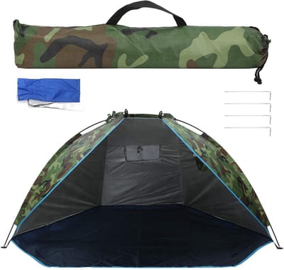 SPHProducts - Outdoor Draagbare Vissersschuur - Waterdichte Tent - Camouflage - Geschikt voor Twee Personen - Compact en Lichtgewicht