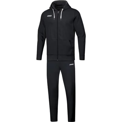 Jako Base Joggingpak Met Kap Kinderen - Zwart | Maat: 140