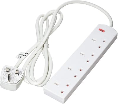 4-weg 3-pins stekker 13A 250V verlengkabel met 2 meter kabel