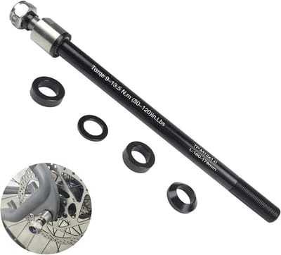 M12 x 1.0 Thru Axle voor Fietstrailer 160-178 mm met Adapter en Koppeling voor Fietsen