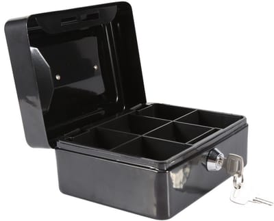 Dailygoods- Kluis Brandwerend - Kluisje met Cijferslot - Geldkluis - Kluis met Sleutel - Mini Kluis - Stalen Beveiligingsbox 15x12x7.5 cm - Veiligheidsbox