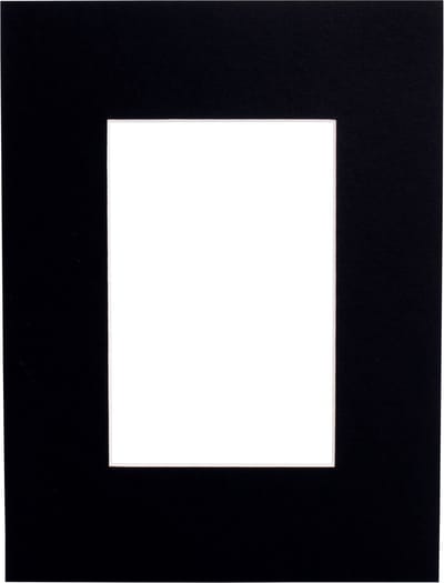 Passe-partouts 413 Zwart 20x28cm met 12x17cm uitsnede (5 stuks)