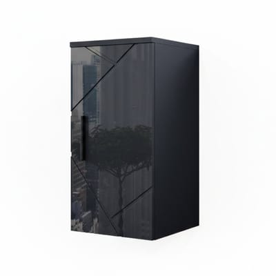 Vicco Irma Badkamerkast – 30 x 59 cm Antraciet Hoogglans