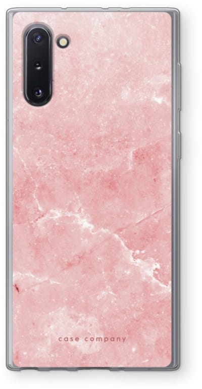Case Company® - Hoesje geschikt voor Samsung Galaxy Note 10 hoesje - Roze marmer - Soft Cover Telefoonhoesje - Bescherming aan alle Kanten en Schermrand