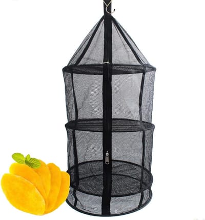 Plant Droogrek - Mesh Opvouwbaar Fruit Droogrek met Rits Home Organisatie Camping Appartement Homesteaders Boot Kombuis Culinair