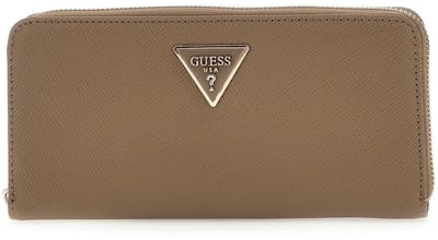 GUESS Portemonnee Laurel SLG Large Zip Around Wallet Dark Taupe Bruine