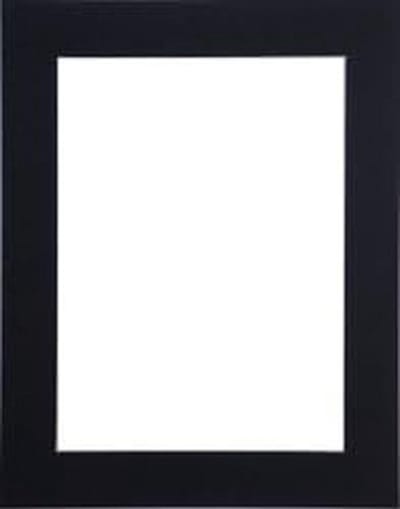 Zwarte Passe-Partout voor Foto 20x25 cm (10"x8") in Lijst 30x25 cm (12"x10")